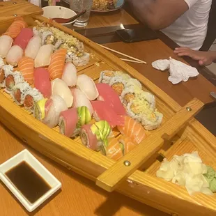Sushi boat  for the birthday girl and her table