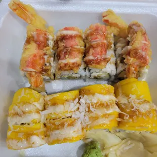 Mango Tango roll and tasty roll I forgot the name of.