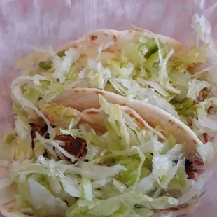 2 chicken mini tacos