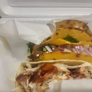 Three tacos - delivered to Campfire Brewing
