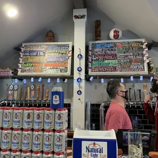 a man and a woman at the counter