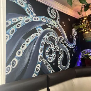 an octopus mural