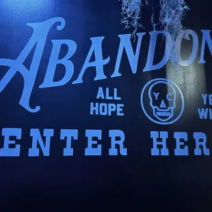 Greeting in entryway