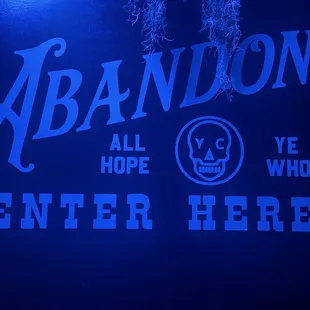 Yacht Club sign last chance to Turn!