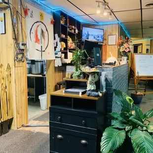 Front desk of restaurant
