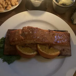 Cedar plank salmon