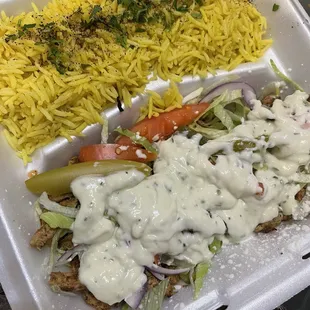 Chicken shawarma plate! Pretty decent!