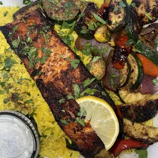 Grilled Salmon Plate