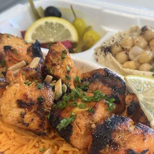 Chicken kebab plate