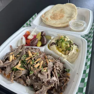 Beef shawarma plate