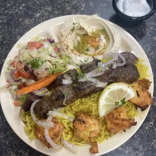 #5. The mixed grill - lamb, chicken, and beef.