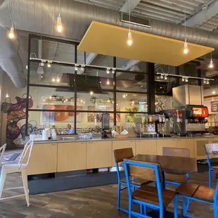 the interior of a restaurant