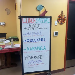 Daily lunch specials