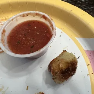 There is actually sauce on this garlic nut.   They are a little larger than a dime, but smaller than a quarter.  Not worth th 3.75