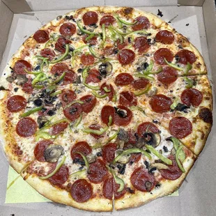 a pepperoni pizza