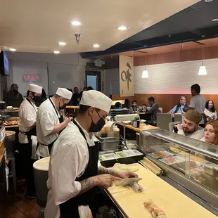 sushi and sashimi, interior