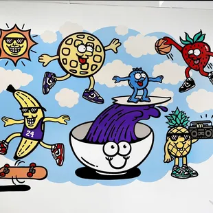 Mural of owners influences in his life
