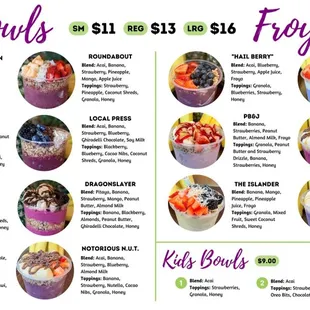Bowl Menu