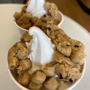 plain with cookie dough balls