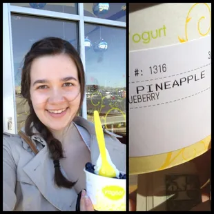 Pineapple + blueberries