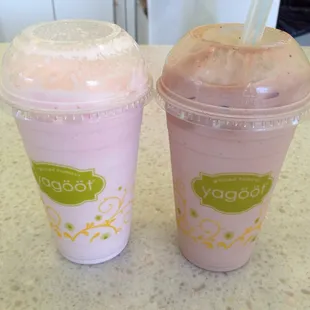 Strawberry and Italian Cocoa protein shakes!