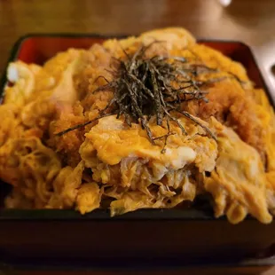 Dinner@Yagura 10/5/2022. Ordered Chicken Katsu Jyu 4 my Dinner.We didn&apos;t even know that they were open,Since they were on Vacay for 2 weeks!