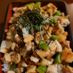 Dinner @Yagura this eve. My Yakitori Jyu aka Teriyaki Chicken &amp; tons of rice. So Full! Hubby ordered Teriyaki Chicken &amp; Fish Tempura, no pic
