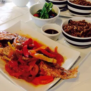 Organic Fried Red Snapper