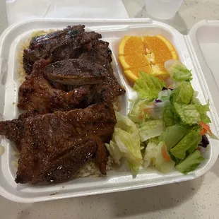 Beef rib plate.