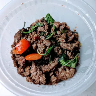 Basil chili garlic beef