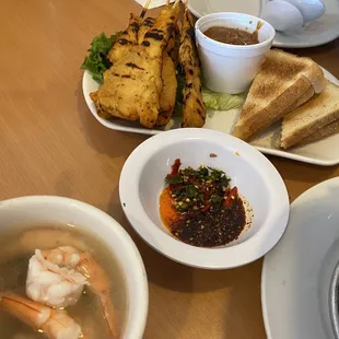 Tom Yum Goong &amp; chicken sate 3.09.23