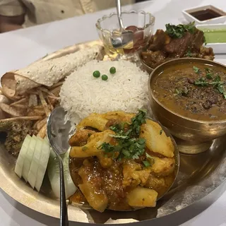 Goat thali