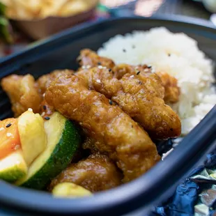 a meal in a plastic container