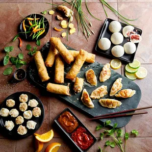 a variety of food items
