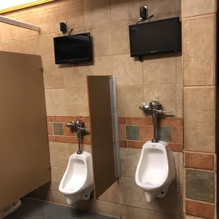 TV for the urinals yay