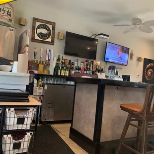 the bar area