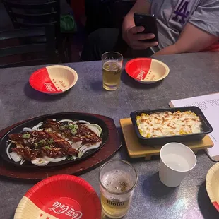 Grilled eel, corn cheese, and of course SoMaek