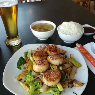 A scallop dinner.