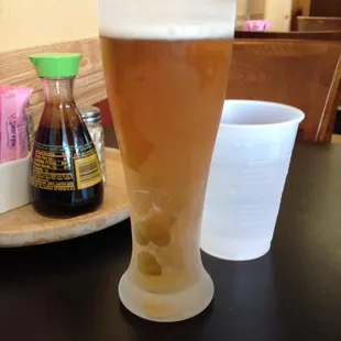 Ice cold glass!  Very nice!
