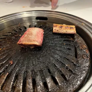 Left over of our kalbi - yea we cut all the meat off the bone :-)