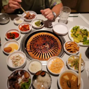 Dinner@Yakiniku Seoul this eve.A glimpse of our Yakiniku Korean Food. Everything is Tasty! To us, Meat Quality is way better then Gen!