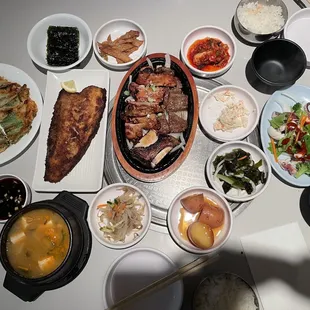 a variety of asian dishes