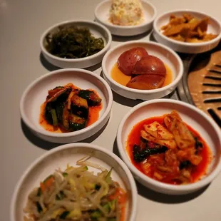 Dinner @Yakiniku Seoul last eve. Tasty Banchan pictured here, they do refill it, just ask &apos;em. Busy last evening here, we missed U Alicia! !