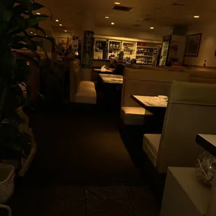 Looking into the restaurant