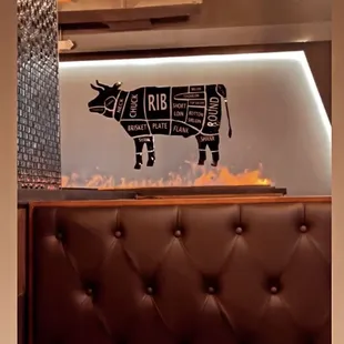 Smoke style fire on the back of seats