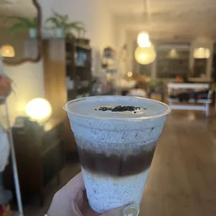 Black Sesame Cream Latte