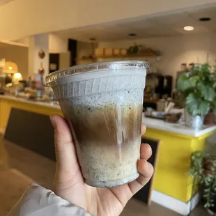 Black Sesame Cream Latte