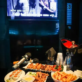 You can order from our full dining menu and even get bottle service in our private karaoke rooms!