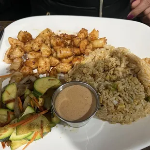 Hibachi shrimp dish.