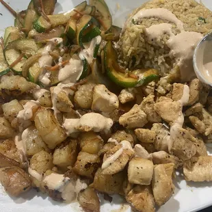 Shrimp and chicken hibachi